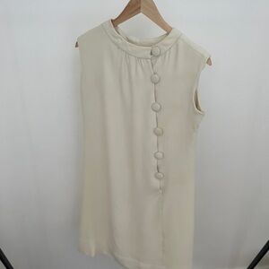 Vintage 1970s Kay Windsor Cream Shift Dress
